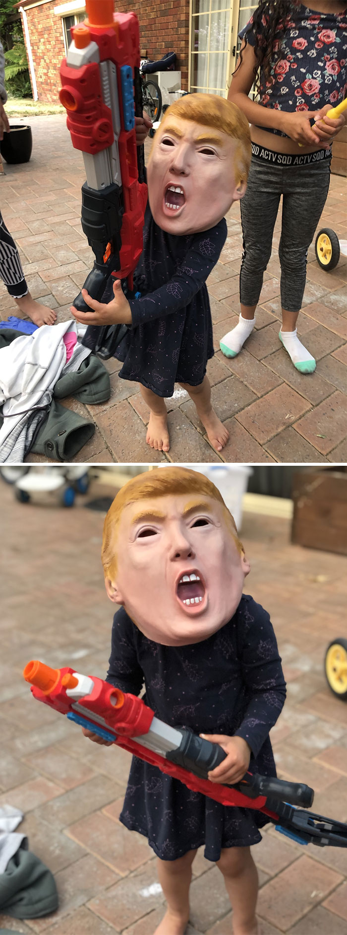 Got A $1 Trump Mask At A Yard Sale In Australia. My God I Have Never Got Such Comedic Value From A Sale