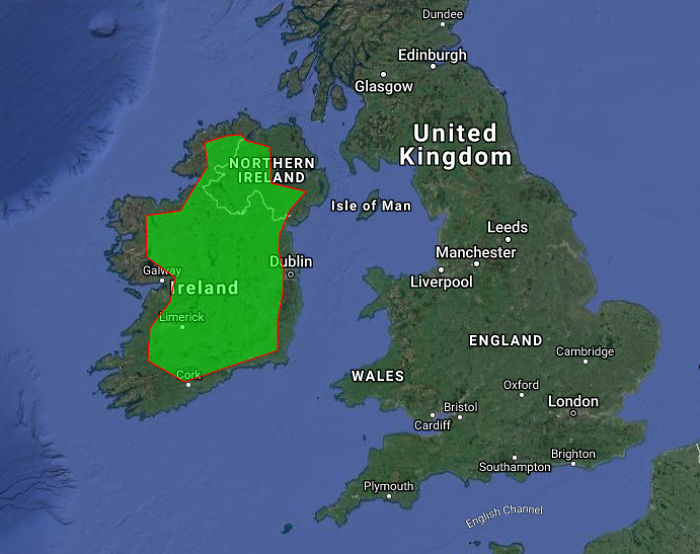Area Of Land Burnt In Australia Compared To The Size Of Ireland