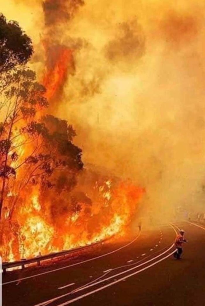 Hell Opens Up In Australia. Thoughts Go Out To Our Brave Fire Fighters