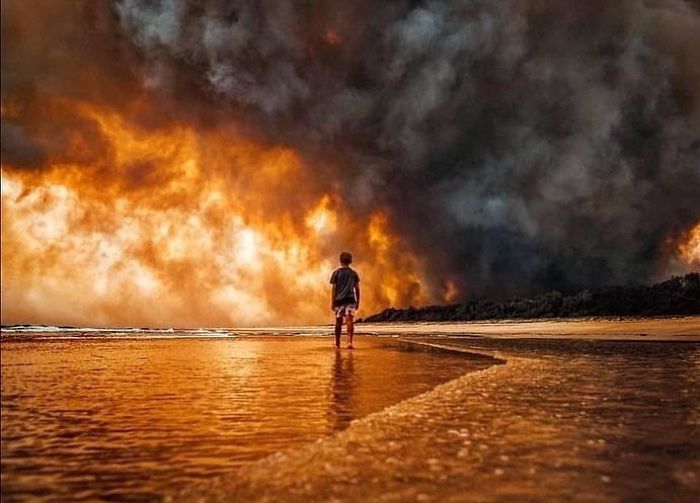 Foto surreal de los incendios