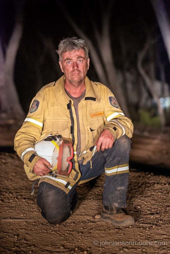 My Uncle At The End Of A 13 Hour Shift Volunteering With Nsw Rfs