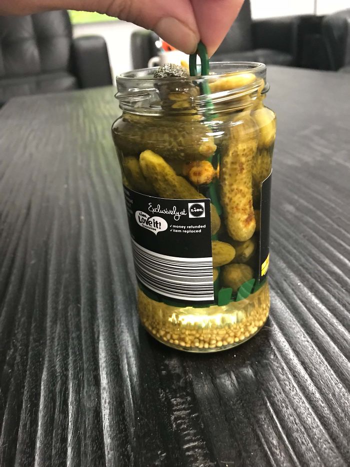 This Baby Pickle Jar Came With A Tiny Elevator For Them