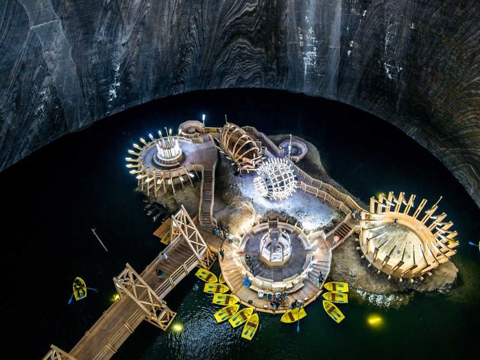 Huge Underground Salt Mine In Romania