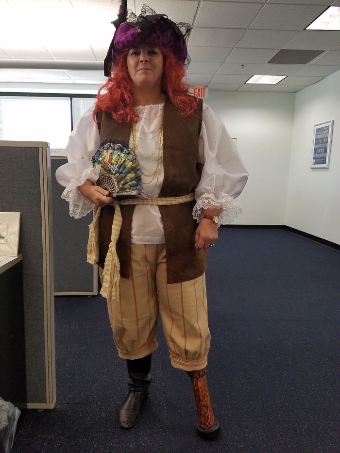 My Co-Worker Is An Amputee. This Was Her Costume