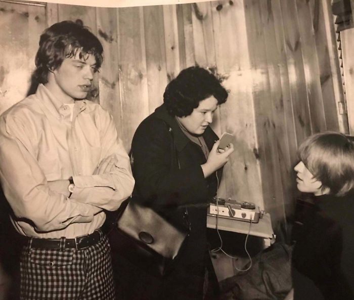 My Mom Interviewing Jagger And Brian Jones For Tiger Beat Magazine In The Late 1960's