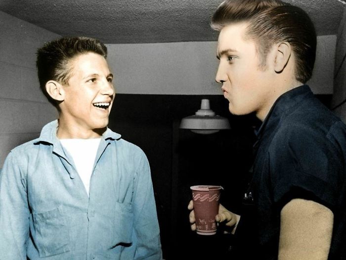 My Grandfather With Elvis Presley. 1950’s