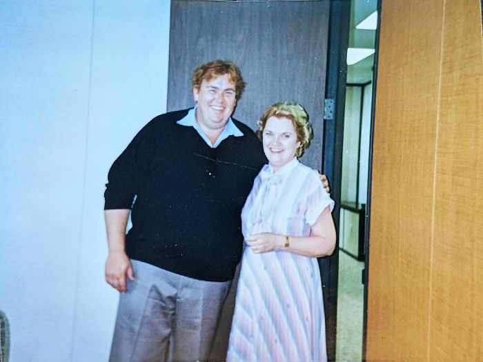 My Grandmother And 'Big John' Candy. She Was A Secretary For The Accounting Firm That Handled His Finances. August 1988
