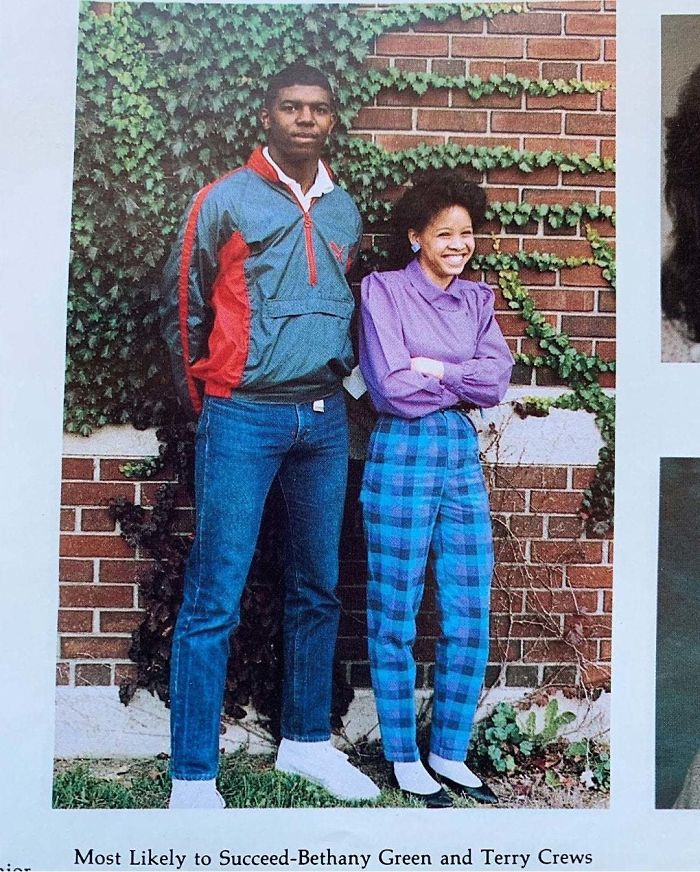Terry Crews And His Classmate, Voted Most Likely To Succeed In His Yearbook (1986)