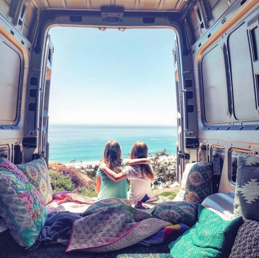 Divorced Dad Teams Up With His Young Daughters To Design A 4x4 Sprinter Camper Van