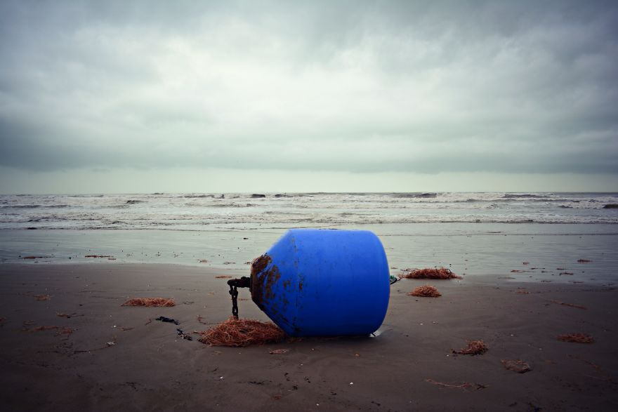Buoys Ripped From Their Moorings And Washed Onto The Beach