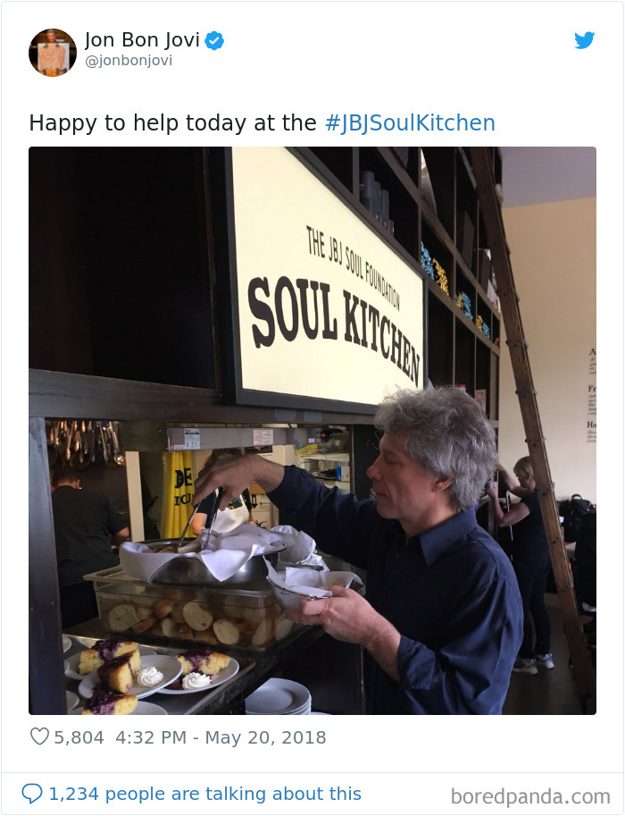 Bon Jovi Opened 2 Restaurants That Allow People In Need To Eat Free Of Charge