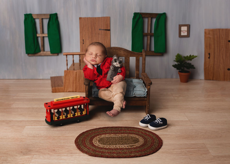 My Mister Rogers Newborn Photoshoot