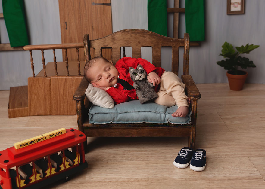 My Mister Rogers Newborn Photoshoot