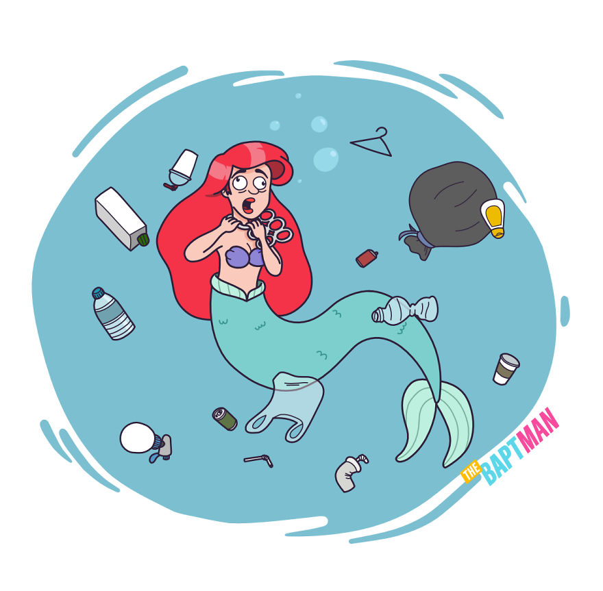 Ariel And The Ocean Trash