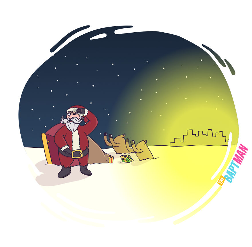 Santa Claus And Light Pollution
