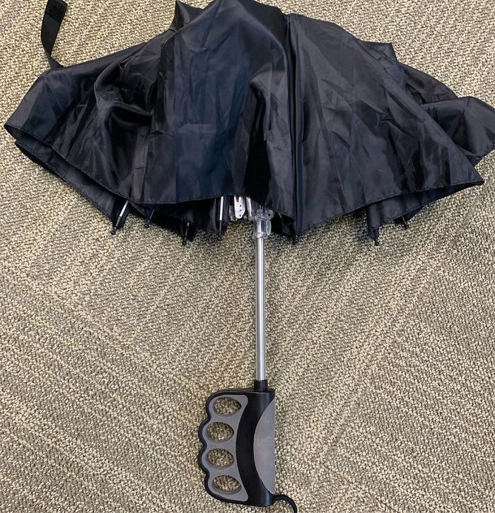 This Knuckle Umbrella Was No Match For Our Officers