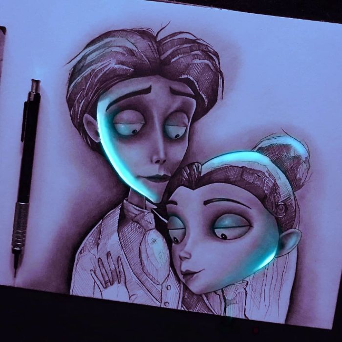 Pencil-Drawings-Glow-Enrique-Bernal