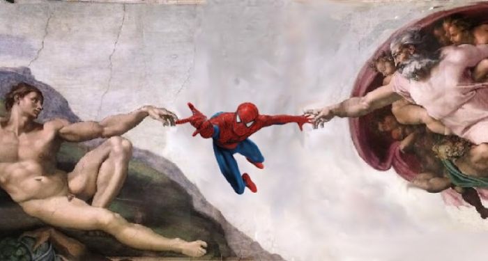Spiderman Meets Michelangelo