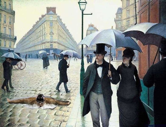 Caillebotte And Olympic Swimmer