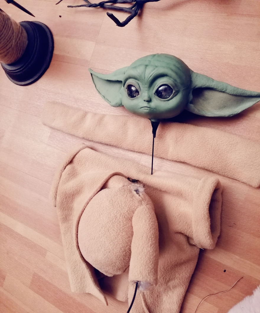 I Made A Baby Yoda Doll Entirely From Materials That I Found At Home