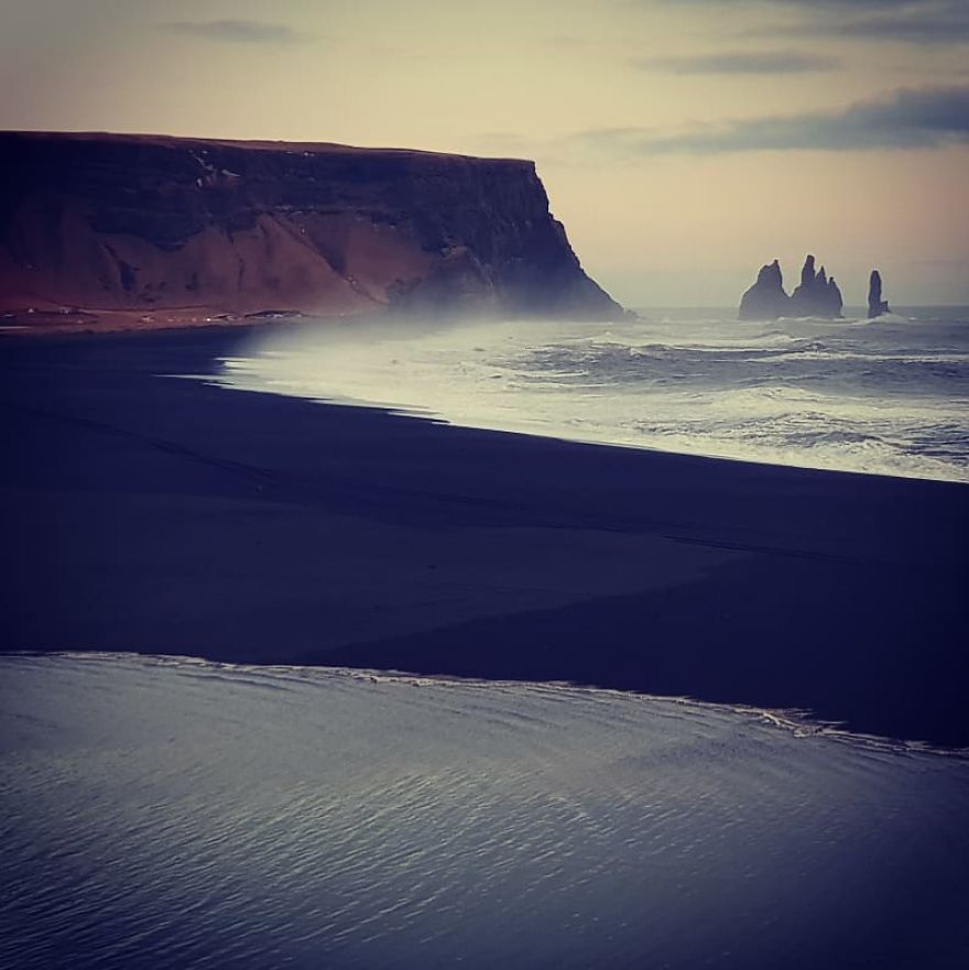Stone, Water And Ice In Iceland