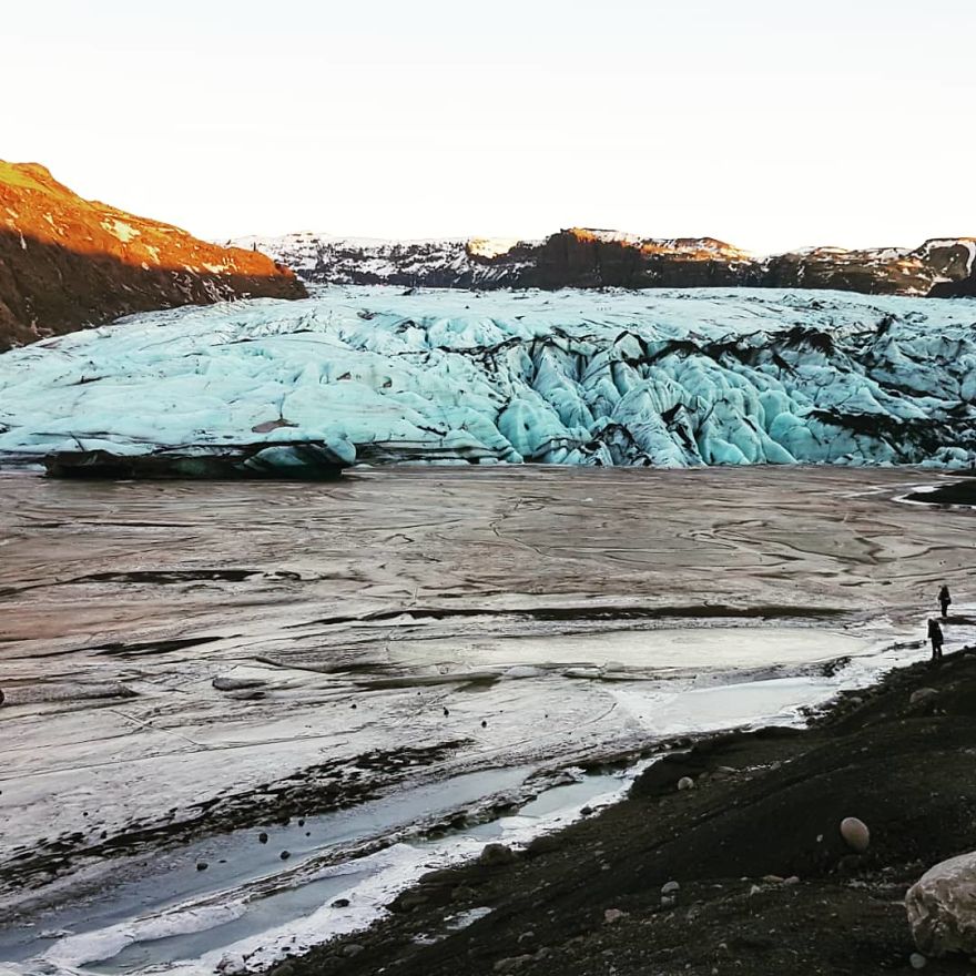Stone, Water And Ice In Iceland