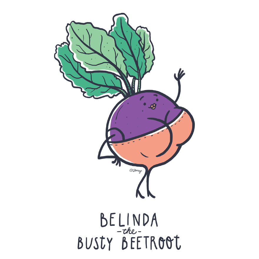 I Show Quirky Vegetable Personalities Through Alphabet Letters (25 Pics)