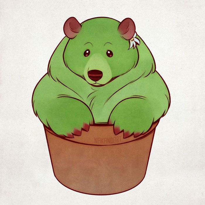 Artist Proves There's No Boundaries To Creativity By Turning Bear's Paw Succulent Into An Adorable Character