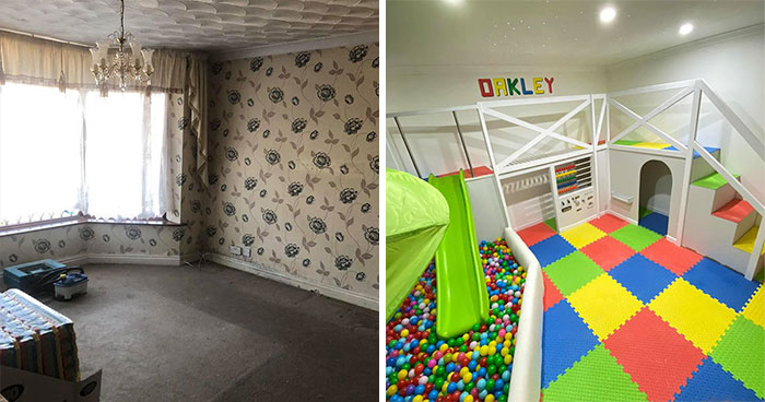 Dad Builds A Playroom For His Son And The Before & After Photos Show Real Handyman Skills