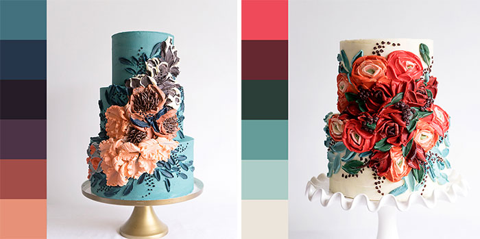 My Friends Sent Me Pictures And I Decorated Cakes Based On The Color Palettes Of Those Pictures (40 Pics)