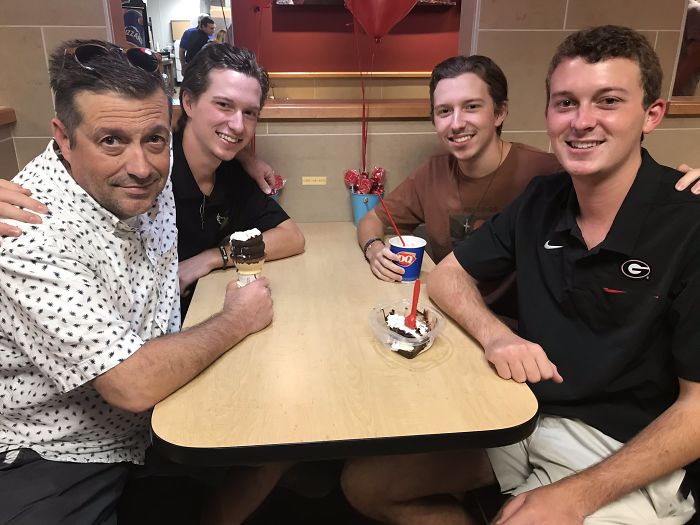 "DQ Dad" And His Sons Get A Surprise Booth For Their Family At The Restaurant