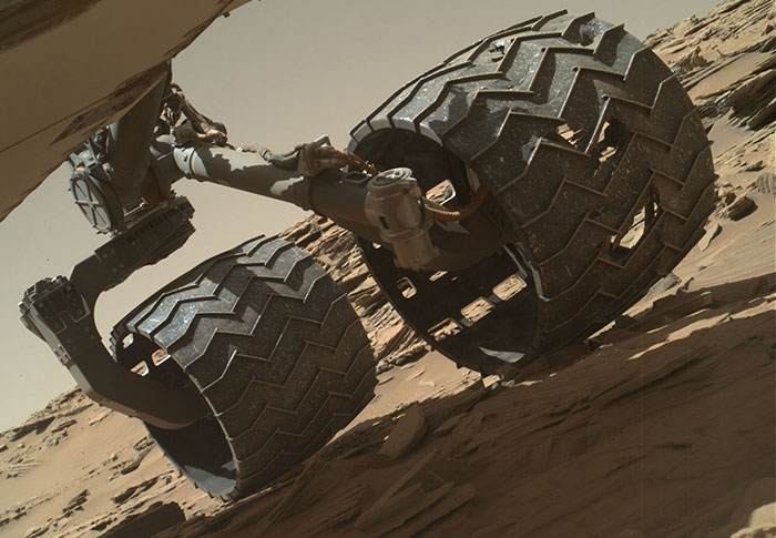 Routine Inspection Of Rover Wheel Wear And Tear