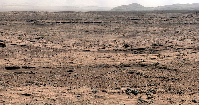 View From 'Rocknest' Position Of Curiosity Mars Rover