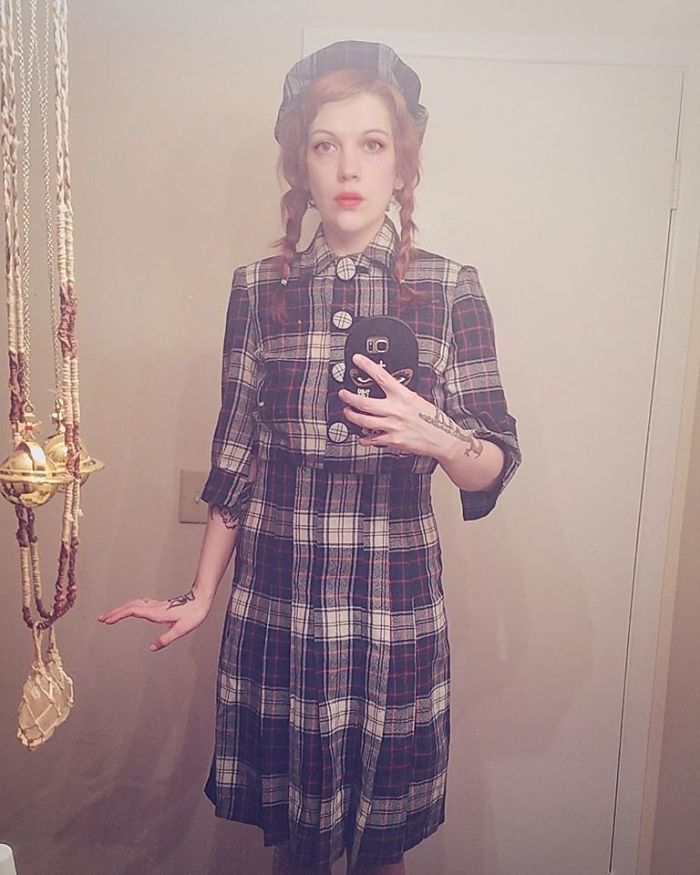 My Grandmother Passed This Year And My Aunt Was Kind Enough To Give Me Her School Uniform From The 1940s. It Fits! I Feel Very Proper