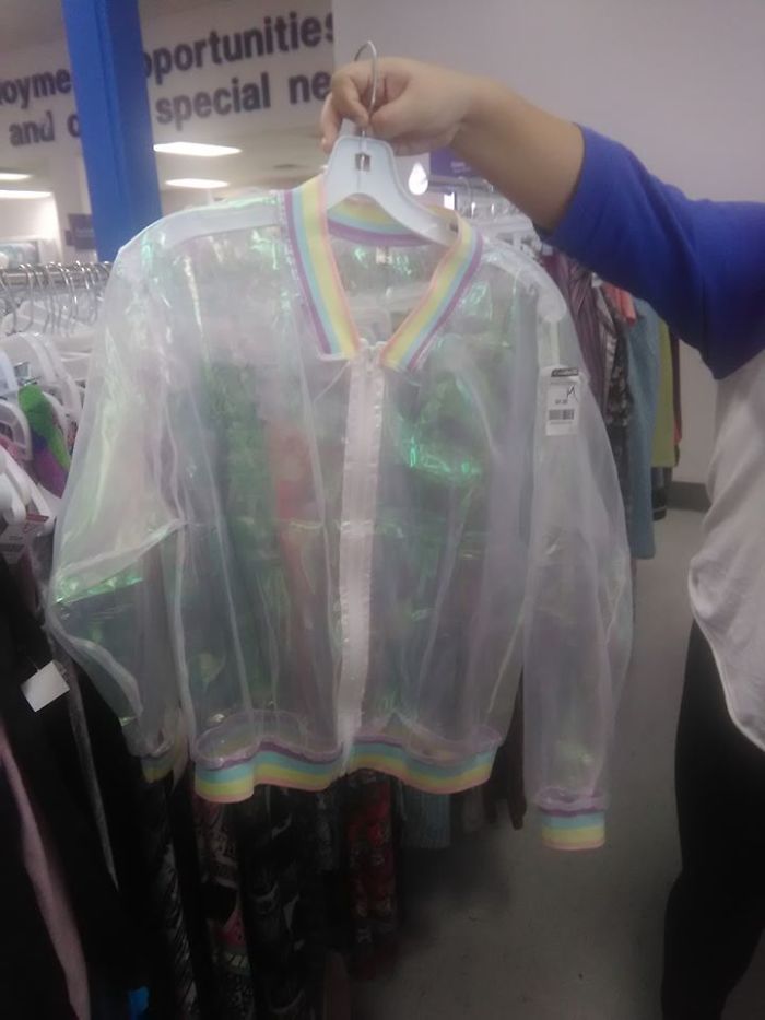 Behold The Plastic, See Through, Rainbow Jacket... My Daughter Did Not Want It
