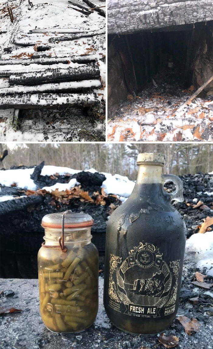I Just Bought Land Where A House From 1830 Burned Last Year. On The First Day Of Cleanup I Uncovered Some Old Jars And Hand-Forged Nails. The Basement Seems Untouched From The Fire, But I Haven’t Been Able To Go All The Way In Yet