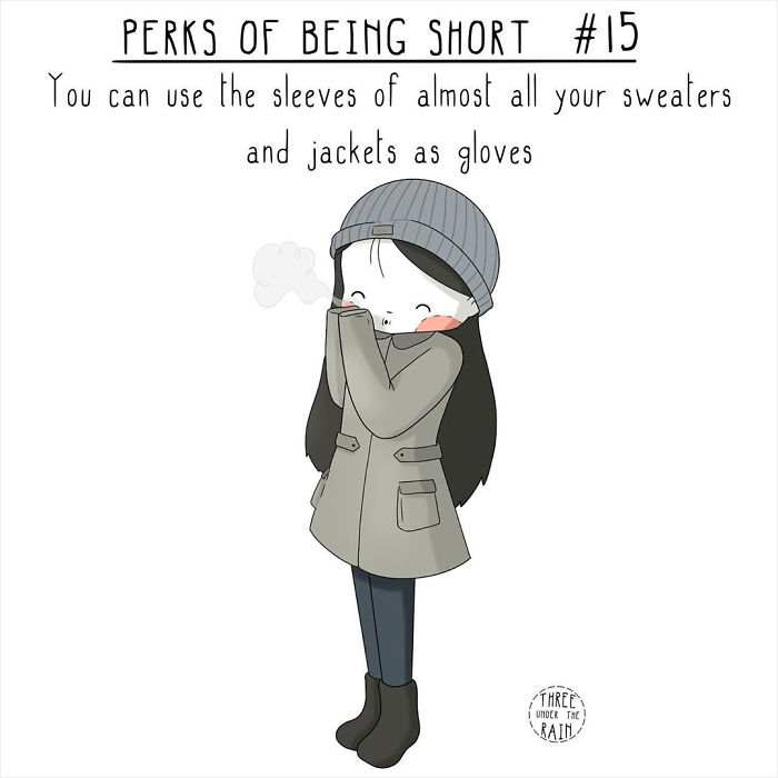 5-Foot-Tall Artist Illustrates What Being Short Is Like In 15 Wholesome Pics