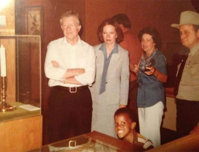 My Uncle Photo Bombing Jimmy Carter, 1980