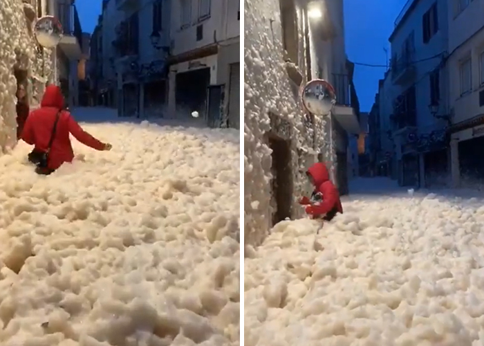 As Storm Gloria Continues Ravaging Spain, Mallorca Gets Hit By Huge Waves And Another Town Is Filled With Foam