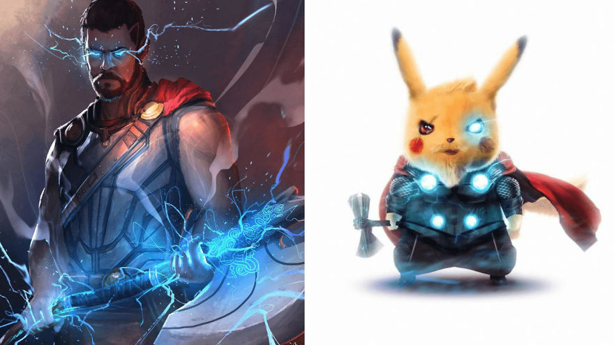 Superhero Characters As Pikachu Versions