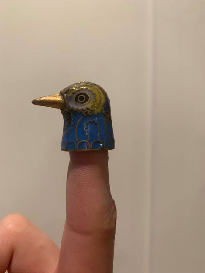 I Found This Little Birb Thimble At An Antique Store In Gatlinburg And Fell In Love. Now I Just Walk Around With It On My Finger And Peck At People Because I’m Clearly An Adult That Has Their Priorities Straight