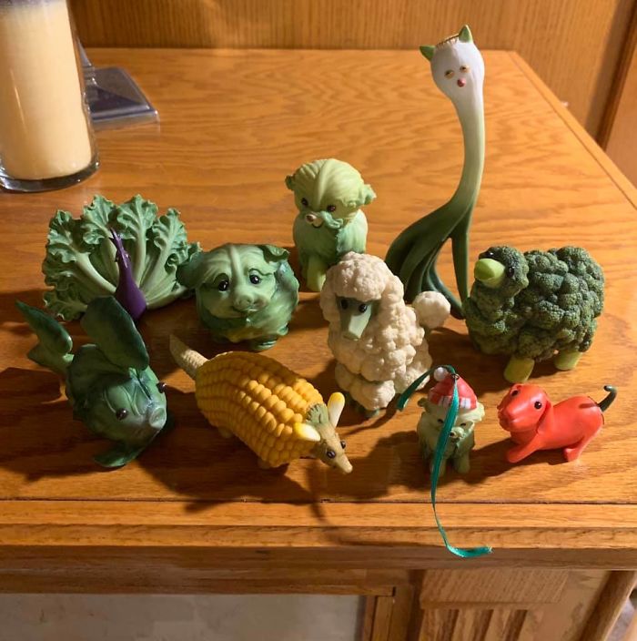 Just Hit The Motherlode Of Veggie Animals At A Goodwill In The Detroit-Ish Area. Had To Snap Them Up, There Are Some New Ones I Haven’t Seen Before! Sadly, There Was An Empty Box That Contained A Rabbit Carrot, Couldn’t Find It Anywhere
