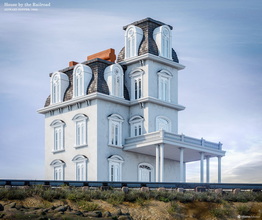 8 Buildings From Famous Paintings Come To Life In These Real-Life Renderings By A Real Estate Agency