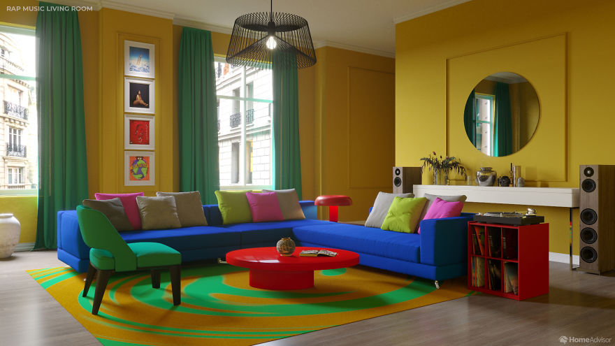 Designers Color A Room Based On A Music Genre, Described By People Who Can 'See Music's Colors'