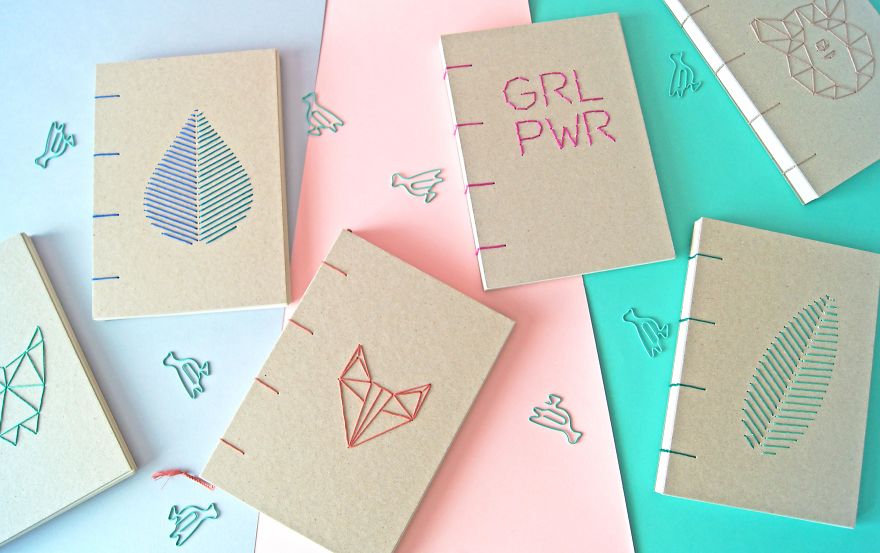 I Create Ecofriendly Handmade Notebooks With Woven Or Embroidered Covers