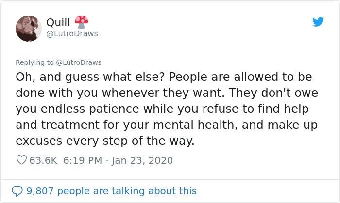 Tired Of People With Mental Health Issues Playing The Victim Card Constantly, This Person Shames Them On Twitter