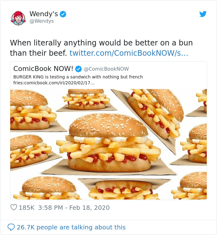 Burger King Tries To Test A New French Fry Burger, Wendy's Roasts Them So Bad, People Are In Awe