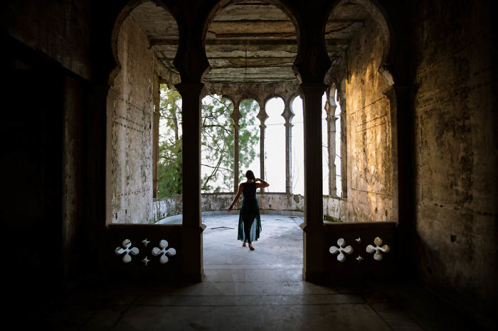 Model Poses Within The War Torn Abandoned Ruins Of Lebanon