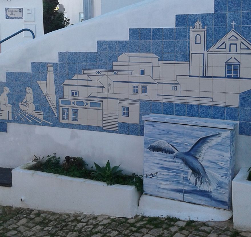 Street Art In Ferragudo, Algarve, Portugal Street Art In Ferragudo, Algarve, Portugal