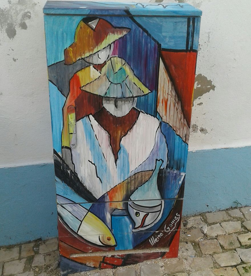 Street Art In Ferragudo, Algarve, Portugal Street Art In Ferragudo, Algarve, Portugal